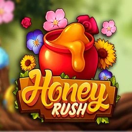 Honey Rush slot logo by Play'n GO at Hugo Casino