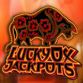 Lucky Ox Jackpots slot logo by Rival at Hugo Casino