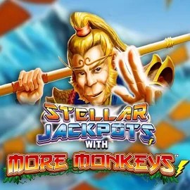 Jackpots logo of Stellar Jackpots with More Monkeys from Lightning Box Game at Hugo Casino